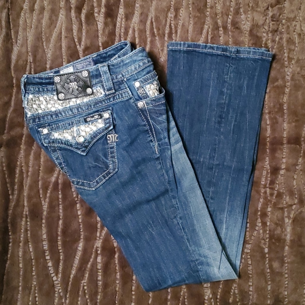Miss Me signature rise bootcut jeans sz 28